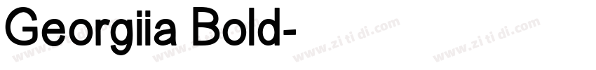 Georgiia Bold字体转换